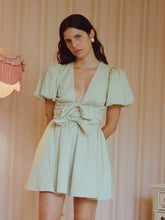 Bow Cutout Lace-Up Mini Dress Newgew Dresses