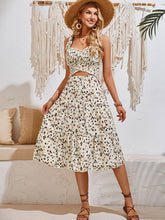 Fashion Printed Cutout Sleeveless Casual Dress Newgew Dresses