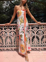 Summer Split Wrap Printed Dresses Newgew Dresses
