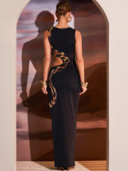Elegance Meets Seduction: Slim-Fit Split-Back Maxi Dress Newgew Dresses