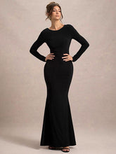 Backless Butterfly Bow Long Sleeve Bodycon Dress Newgew Dresses