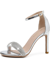 Shine On Rhinestone Chrome Heels Newgew