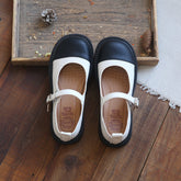 Women Retro Patchwork Mary Jane Casual Shoes Newgew Shoes