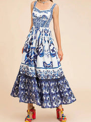 Casual Sling Print Loose Dress Newgew Dresses