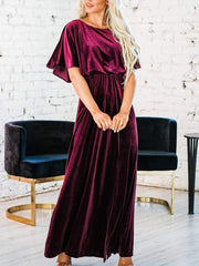 Velvet High Slit Maxi Dress Newgew Dresses