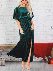 Velvet High Slit Maxi Dress Newgew Dresses