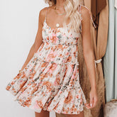 Summer New Floral Halter Cake Dress Newgew Dresses