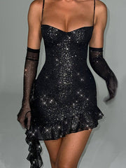 Dixie Mini Dress - Black Sparkle Newgew Dresses