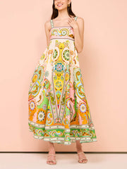 Camisole Unique Holiday Print Midi Dress Newgew Dresses