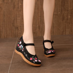 Women's Embroidered Ancient Height Increasing Insole For Canvas Shoes Newgew