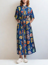 Unique Graffiti Fun Print Midi Dress Newgew Dresses