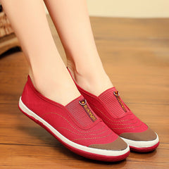 Women's Spring Flat Slip-on Cloth Canvas Shoes Newgew