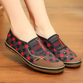 Women's Spring Flat Slip-on Cloth Canvas Shoes Newgew