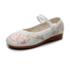 Female Zen Tea Artist Performance Dancing Canvas Shoes Newgew