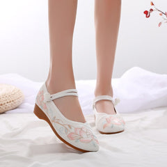 Female Zen Tea Artist Performance Dancing Canvas Shoes Newgew