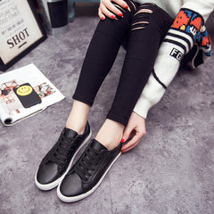 Women's Three-time Vulcanized Flat Korean Classic Pumps Canvas Shoes Newgew
