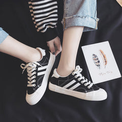 Small White Female Korean Wild Board Canvas Shoes Newgew