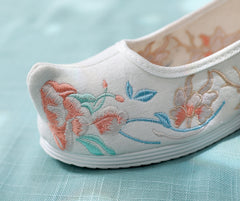 Classy Height Increasing Insole Bow Antique Canvas Shoes Newgew