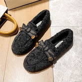 Women Fashion Casual Soft Flat Fur Shoes Newgew Shoes