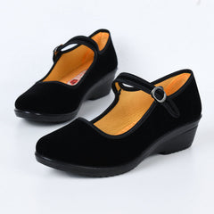 Women's Cloth Black Generation With Flat Round Toe Hotel Canvas Shoes Newgew