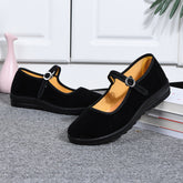 Women's Cloth Black Generation With Flat Round Toe Hotel Canvas Shoes Newgew