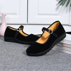 Women's Cloth Black Generation With Flat Round Toe Hotel Canvas Shoes Newgew