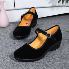 Women's Cloth Black Generation With Flat Round Toe Hotel Canvas Shoes Newgew
