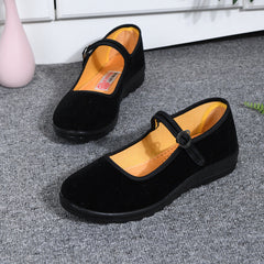 Women's Cloth Black Generation With Flat Round Toe Hotel Canvas Shoes Newgew
