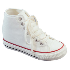 Women's Summer Thick Bottom Height Increasing Insole Canvas Shoes Newgew