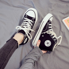 Women's Summer Thick Bottom Height Increasing Insole Canvas Shoes Newgew