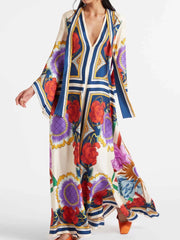 Magnifico Printed Maxi Dress - Rust Newgew Dresses