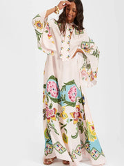 Magnifico Printed Maxi Dress - Pebbled Sable Newgew Dresses