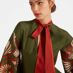 Magnifico Printed Maxi Dress - Dark Green Newgew Dresses