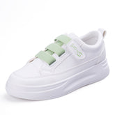 Women's Female Velcro White Spring Board Shallow Canvas Shoes Newgew