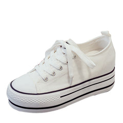 Women's Spring Versatile Korean Style Platform Canvas Shoes Newgew