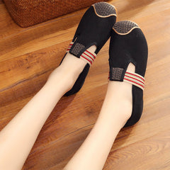 Women's Elegant Ethnic Style Tendon Bottom Height Increasing Canvas Shoes Newgew