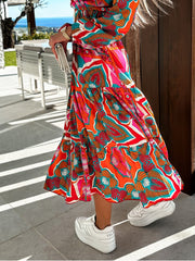 Fashion Long Sleeve V Neck Maxi Dress Newgew Dresses