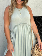 Paneled Slit Dress Newgew Dresses