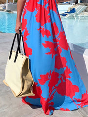Boho Dress Print V-Neck Sleeveless Maxi Dress Newgew Dresses
