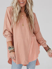 Relaxed Patchwork Oversized Shirt Dress Newgew Dresses