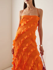 Wood Ear Skirt Slit Maxi Dress Newgew Dresses