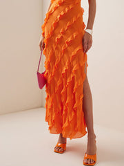 Wood Ear Skirt Slit Maxi Dress Newgew Dresses