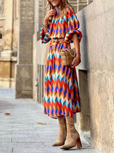 Elegant Stand Collar Mid Length Dress Newgew Dresses