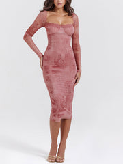 Pink Print Corset Dress Newgew Dresses