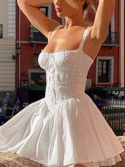 Lace A-Hem Mini Dress Newgew Dresses