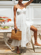 Solid Color Lace Suspender Midi Dress Newgew Dresses