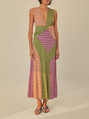 Mixed Cashew Knot Maxi Dress Newgew Dresses