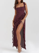 Mulberry Ruffle Maxi Dress Newgew Dresses