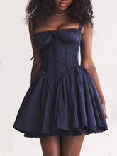 French Navy Corset Mini Dress Newgew Dresses