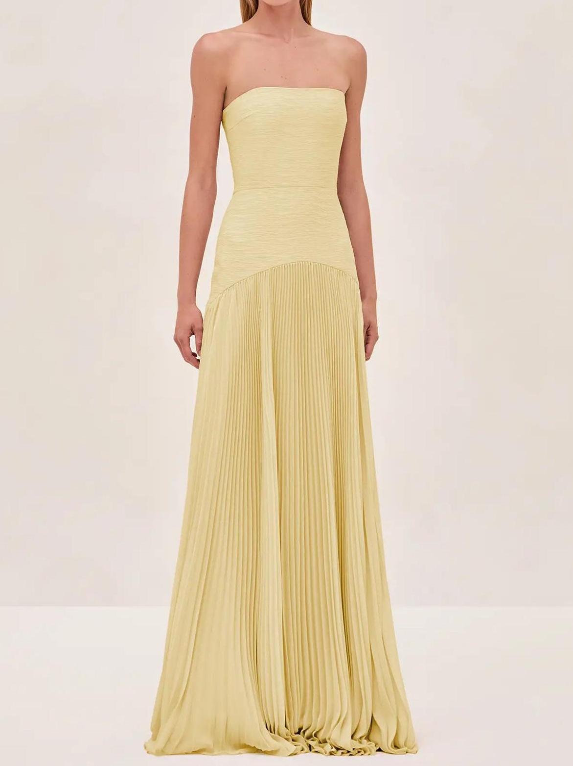 Susan Sunshine Yellow Maxi Dress Newgew Dresses